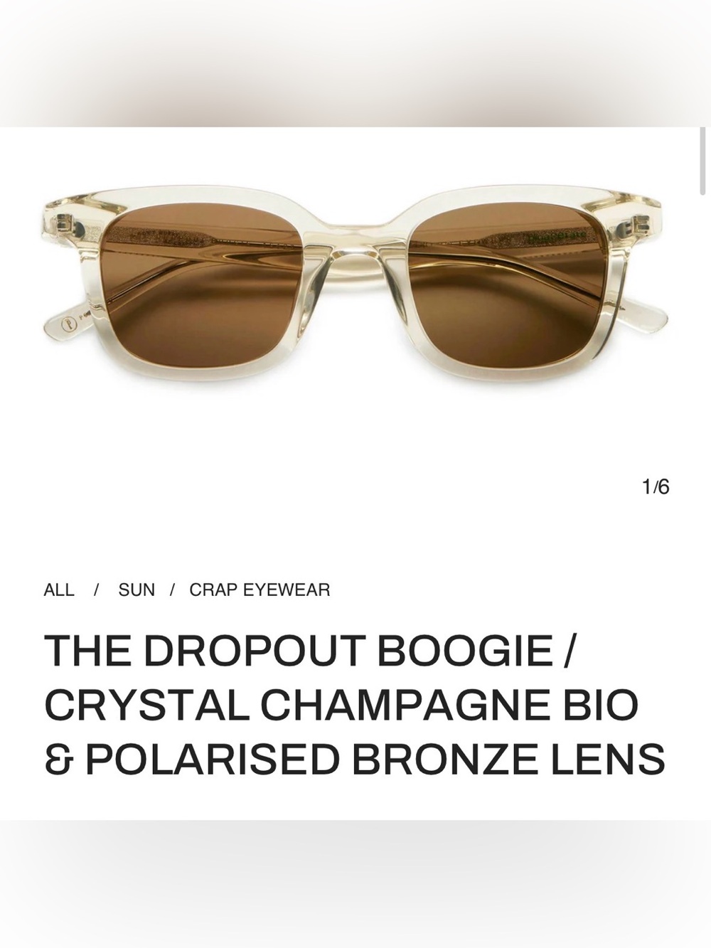 Crap Eyewear The boogie Dropout